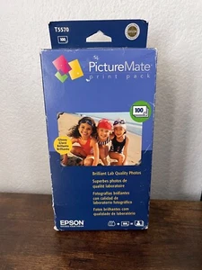 Epson Picture Mate Print Pack T5570. 100 Sheets. Glossy, Lab Quality. BOX DAMAGE - Picture 1 of 4