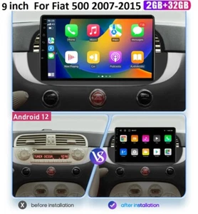 For Fiat 500 2007-2015 Car GPS WIFI Navi Radio Stereo Android 12 Carplay 2G+32GB - Picture 1 of 16