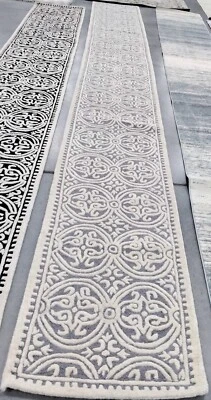 SILVER / IVORY 2'-6" X 20' Back Stain Rug, Reduced Price 1172763916 CAM123D-220 - Image 1 of 4