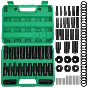 20Pcs Locking Wheel Nut Remover Set Stud Bolt Impact Twist Socket Extractor Tool - Picture 1 of 18