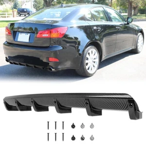 Rear Bumper Diffuser Lip Splitter Shark Fins Carbon For Lexus ES250 ES300 ES350 - Picture 1 of 19