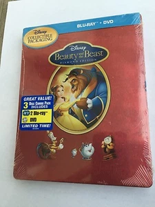 Disney Beauty and the Beast, Blu-Ray, (Future Shop Canada) SteelBook, Brand New - Picture 1 of 2