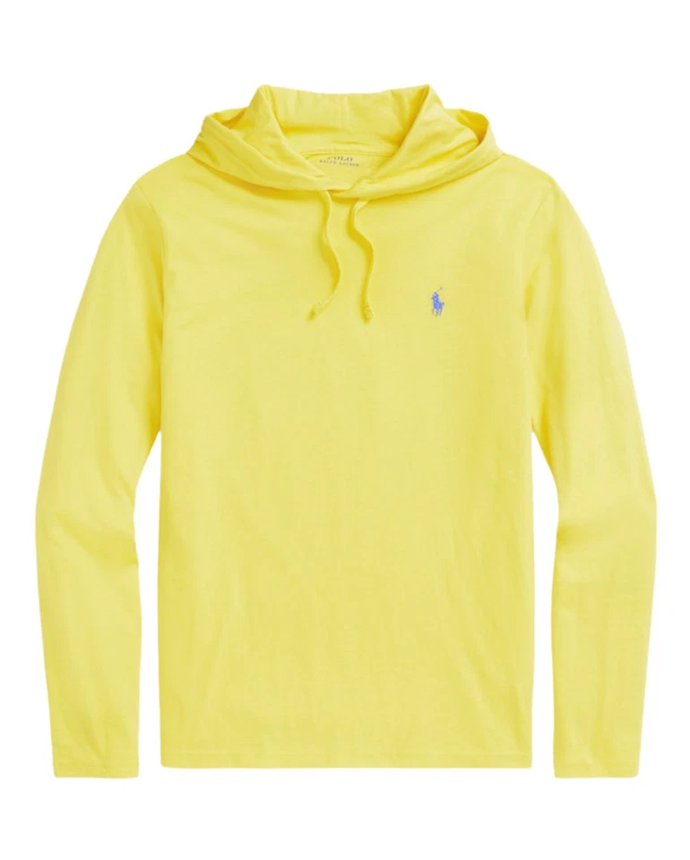 POLO RALPH LAUREN Hooded T-Shirt Shirt Jersey Hoodie Retro Preppy Sweatshirt L - Bild 1 von 1