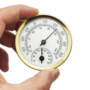 Round Analog Thermometer Hygrometer Humidity Meter Room Indoor Temperature HL