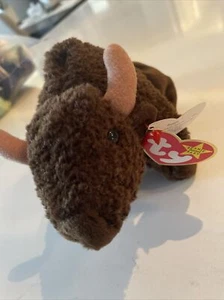 RARE Ty Beanie Baby: Roam the Buffalo 1998 With Tag Errors - Picture 1 of 7