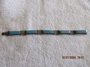 Turquoise style bracelet similar look to Hecho En Taxco Alpaca Warrior Mask - Picture 1 of 12