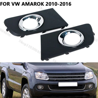 Par de marcos de luces antiniebla para VW Volkswagen Amarok 2010-2016 cubierta de embellecedor de faros antiniebla de coche Foto 1 de 4