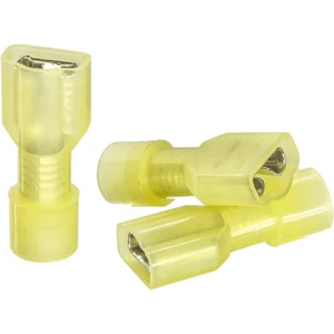 500PCS 12-10 Wire Gauge Insulated Female Spade Crimp Connectors Terminals Yellow - Picture 1 of 11