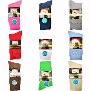 Calcetines 6 Pares Premium Algodón Puro Liso Trabajo Oficina Escuela Vestido Calcetines SIN COSTURAS - Imagen 1 de 38