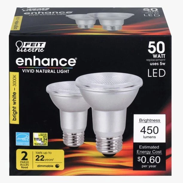 Feit Electric PAR20DM/930CA/2 Bright White 3000K 450 lm. PAR20 LED Bulb 50W - Image 1 of 1