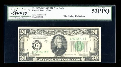 DBR 1934-C $20 Chicago New Back Fr. 2057-Gnb Legacy 53 PPQ Serial G35965211B - Image 1 of 2