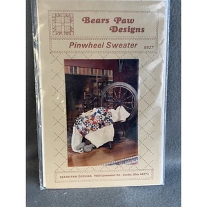 Bears Paw Designs Pinwheel Sweater Sewing Pattern 8927 Knitting Sz S - L - uncut - Picture 1 of 4