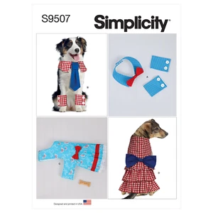 Patron De Couture Simplicité S9507 Colliers, Manches Et Robes Pour Animaux - Afbeelding 1 van 8