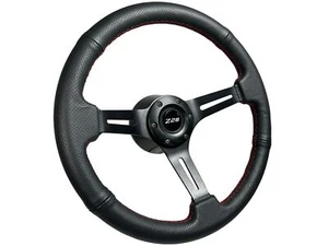 1969-94 Chevy Camaro IROC Z28 Perforated Black Leather 6-Bolt Steering Wheel Kit - Picture 1 of 10