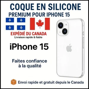 Coque arrière pour Apple Iphone 15 en silicone transparent TPU Neuf - Photo 1 sur 5