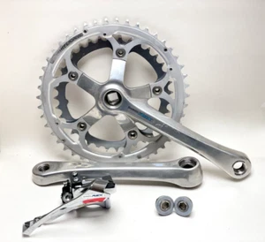 Vintage Shimano RSX Crankset 48/38 FC-A410 with FD-A410 Front Derailleur - Picture 1 of 6