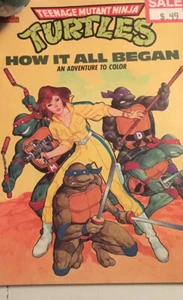 2- 1988-90 Teenage Muntant Ninja Turtle Items- Color Book, VHS Both Ex Condition - Bild 1 von 8