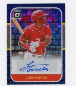 LUIS GARCIA RC AUTO 2021 Donruss Ottica Retrò 1987 Firme Blu Pandora /15 - Foto 1 di 2
