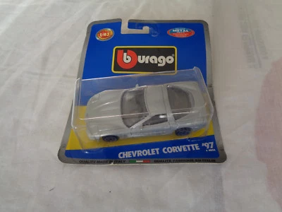 CHEVROLET CORVETTE 97 - SCALA 1:43 DIE-CAST METAL - BURAGO COLLECTION 4856  - Immagine 1 di 4