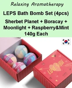 LEPS Bath Bomb Set (4pcs) –Moonlight+Raspberry&Mint+Sherbet Planet+Boracay/korea - Picture 1 of 15