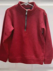 Arizona Jean Company Sweater Boys Size 6, Red Long Sleeves Pullover Zipper - Picture 1 of 5