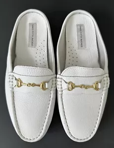 NEW Saks Fifth Avenue Genuine Leather Backless Slip On Driving Loafers Shoes 6 B - Picture 1 of 8