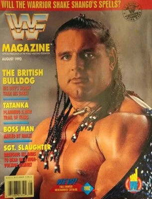 August 1992 WWF Magazine BRITISH BULLDOG  - Image 1 of 4