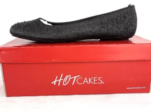 Hot Cakes Orleans Women's Black Ballet Flats Shoes Size 8.5 M Beaded/Glittery - Picture 1 of 15