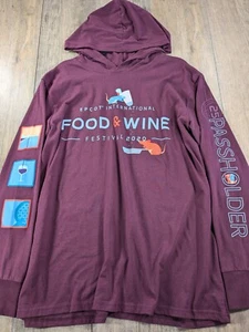 Disney World Hoodie Shirt Herren XL lila Epcot Essen Wein Festival leicht - Bild 1 von 11