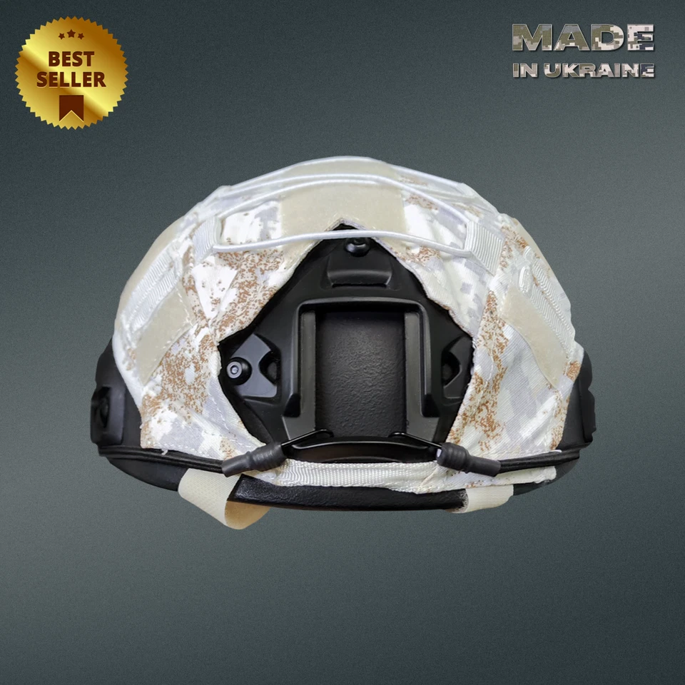 Tactical Helmet Cover for FAST  Ukrainian army cover PENCOTT SNOWDRIFT snow camo - Image 1 of 4