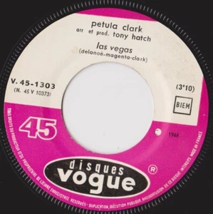 PETULA CLARK LAS VEGAS / DANSE AVEC MOI FRENCH 45 SINGLE TONY HATCH - Imagen 1 de 1