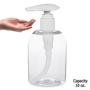 Liquid Soap Dispenser Pump Lotion Refillable Empty Bottle Plastic Jar Cream 11oz - Picture 1 of 1