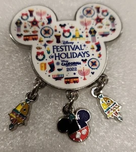 Disney Pin 00009 MICKEY EPCOT FESTIVAL DANGLE PP Preproduction Sample Proof LE 3 - Picture 1 of 7