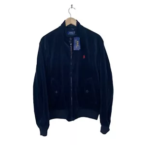 POLO RALPH LAUREN Corduroy Jacket Men's Navy Stretch Cord Bomber BNWT Size M - Picture 1 of 6
