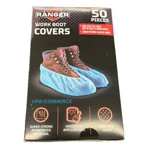 Work Boot/Shoe Disposable Covers, 50 Pack One Size Fit Most New Super Duty - Picture 1 of 2