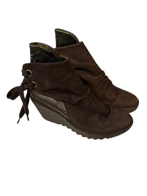 Fly London Women's Brown Yama Ankle Boots Suede, Size 37 (Euro) 6.5 -7 (US) - Image 1 of 4