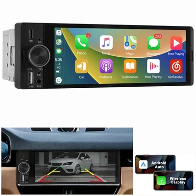 Wince Autoradio 6,8" 1DIN simple Apple CarPlay Android Auto USB/Type-C Bluetooth - Photo 1/4