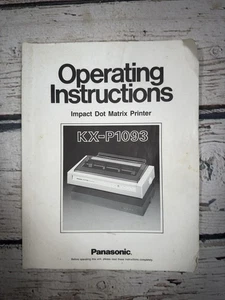 Panasonic KX-P1093 Impact Dot Matrix Printer Operating Instructions Guide Manual - Picture 1 of 3