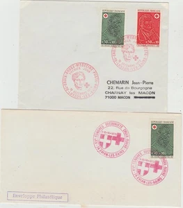 France 1972 FDC  Red Cross issue 1973 Cover with '72 issue as postage - Picture 1 of 2