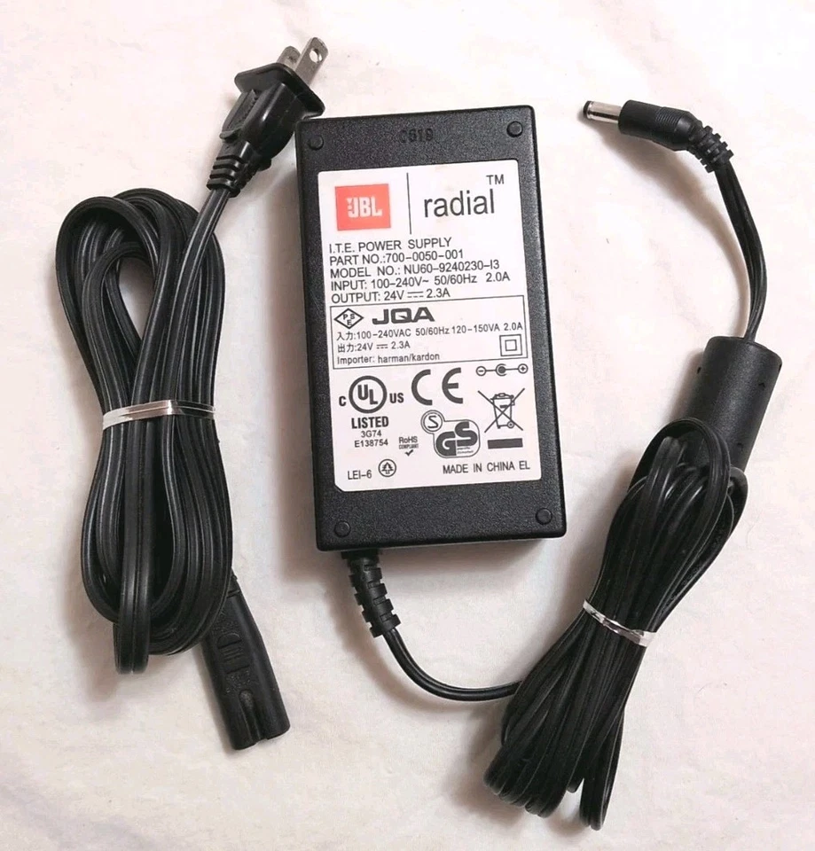 Cargador Radial Original JBL NU60-9240230-I3 Foto 1 de 2