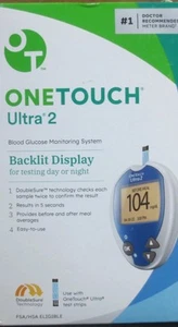 One Touch Ultra 2 Sistema di Monitoraggio Glicemia Diabete Monitor Nuovo con scatola - Foto 1 di 1