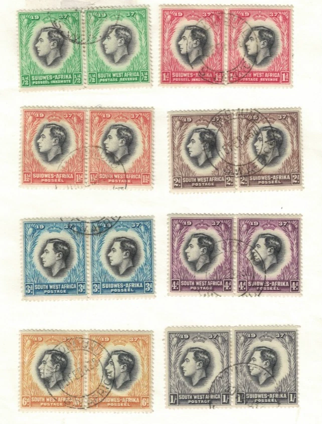 Sellos del suroeste de África - Namibia coronación george vi bonitos 1938 swakopmund cds Foto 1 de 1