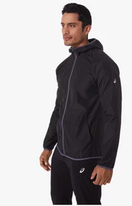 ASICS Mens Packable Windbreaker Jacket, Black M NWOT - Picture 1 of 17