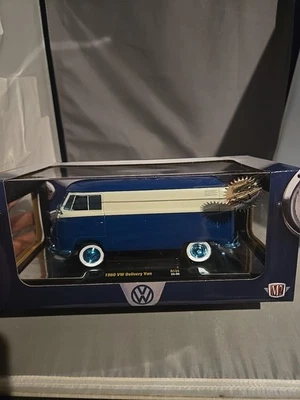 **READ**M2 Machines CHASE 1:24 1960 Volkswagen Delivery Van Blue 1 of 750 pcs   - Image 1 of 4
