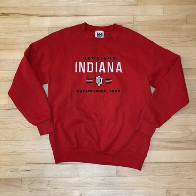 Sudadera roja vintage Lee Sport Indiana University Hoosiers bordada talla M Foto 1 de 4