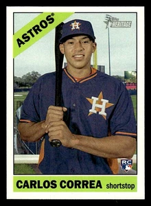 2015 Topps Heritage #563 Carlos Correa - NrMt-NmMt *TedsCardShack* - Picture 1 of 2