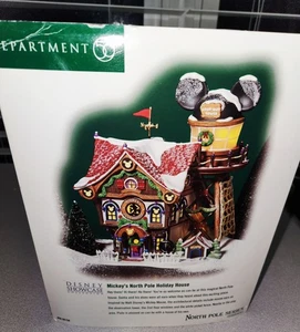 Department 56 North Pole Village Disney Mickey's North Pole Holiday House - Picture 1 of 2