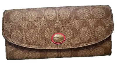 ТРЕНЕР подпись C тонкий конверт бумажник хаки и красный  - Изображение 1 из 4