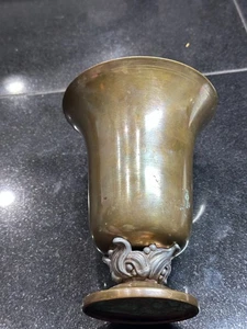 Antike Carl Sorensen Bronze Vase Trompetenvase signiert Art Deco - Bild 1 von 7