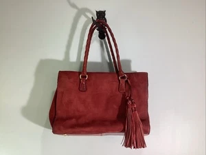 Cartera/cartera Patricia Nash de cuero de gamuza roja con prímula *sin correa* - Imagen 1 de 14